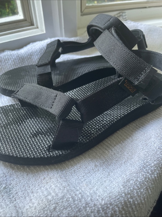 Teva Shoes - Teva Black Outdoor Strappy Sandals with Textured Footbed